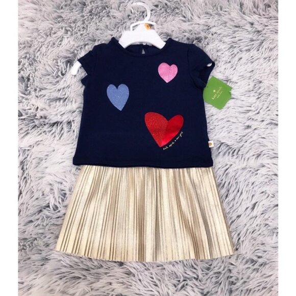 NWT Kate Spade Tossed Hearts Skirt Set - Picture 1 of 5